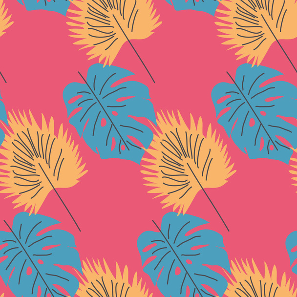 Elegant seamless pattern with flower branch. Scandinavian style - Vecteur, image