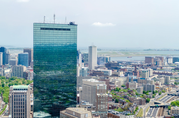 Αεροφωτογραφία του Τζον Χάνκοκ πύργο και κέντρο της Βοστώνης, ΗΠΑ - Φωτογραφία, εικόνα