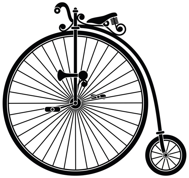ペニー ファーシング ビンテージ自転車 - ベクター画像