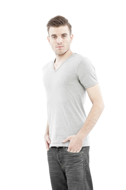 Handsome man casually on isolated white background - Foto, immagini