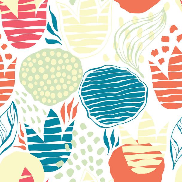 Vector Seamless Abstract Floral Pattern - Vector, Image