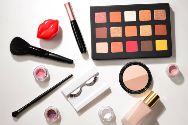 Professional makeup products with cosmetic beauty products, eye  - Photo, Image