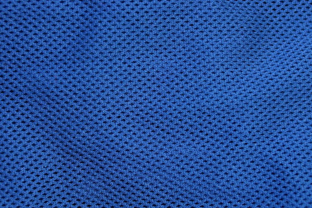 textura modré tkaniny z zmačkaného oka na kus látky - Fotografie, Obrázek