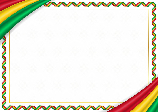 Περίγραμμα που γίνεται με τα εθνικά χρώματα της Γουινέας Μπισσάου - Διάνυσμα, εικόνα