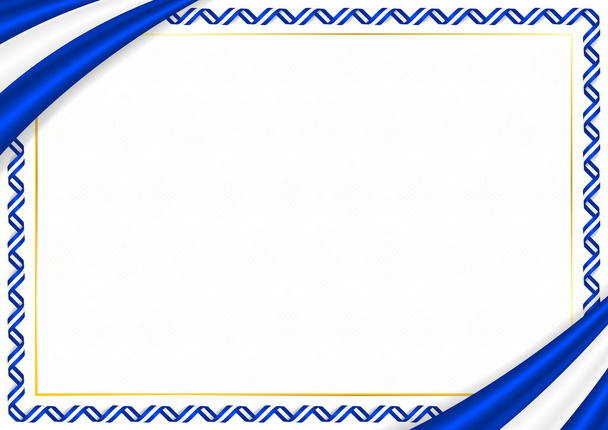 Border made with Israel national colors - Vector, Image