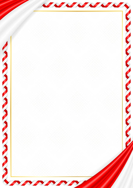 Border made with Indonesia national colors - Vector, Image