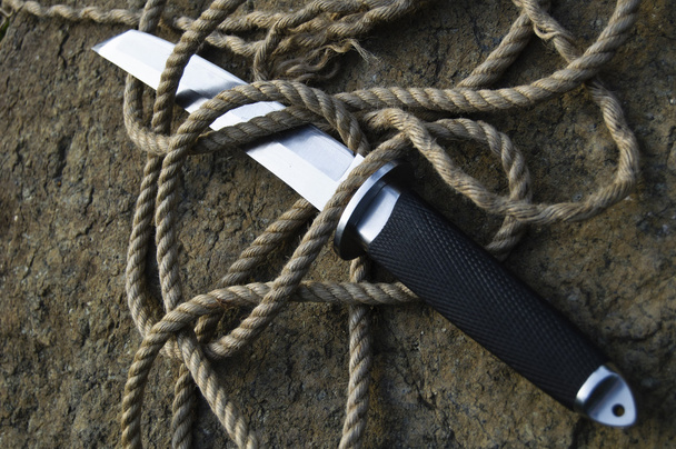 Tanto knife with a rope - Photo, Image