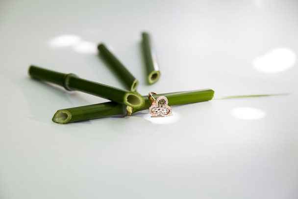 Golden engagement ring - Photo, Image