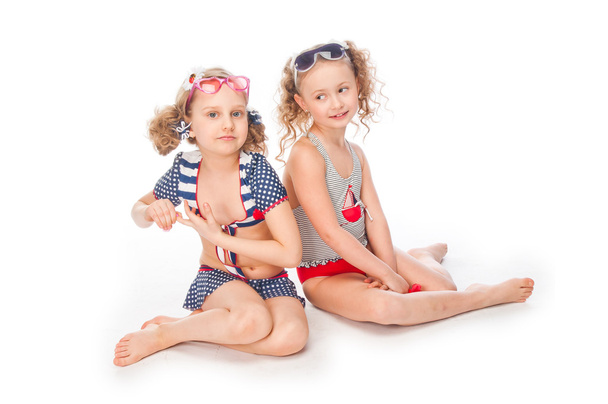 Two girls in bathing suits - Photo, Image