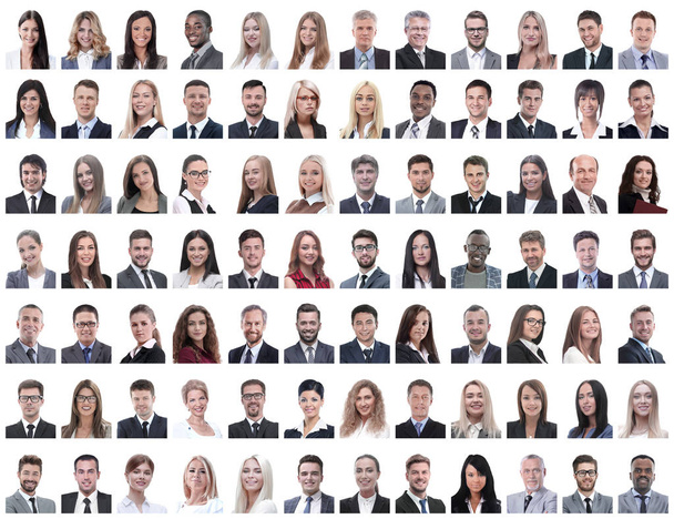 portraits of successful employees isolated on a white - Photo, Image