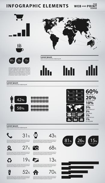 High quality business infographic elements - Vettoriali, immagini