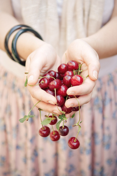 Holding cherries - Photo, Image