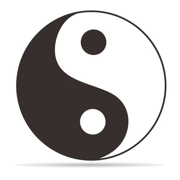 Web-Symbol. Vektorillustration von Yin und Yang - Vektor, Bild