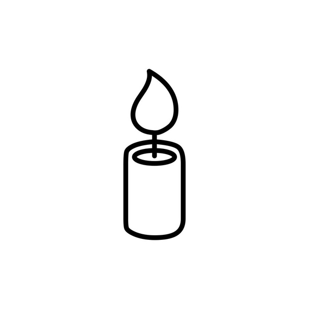 Kerzenzeilen-Symbol im flachen Stil Vektor für Apps, UI, Webseiten. Abbildung schwarzer Symbolvektoren - Vektor, Bild