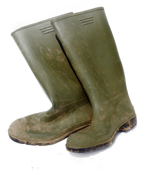 régi piszkos wellington boots - Fotó, kép