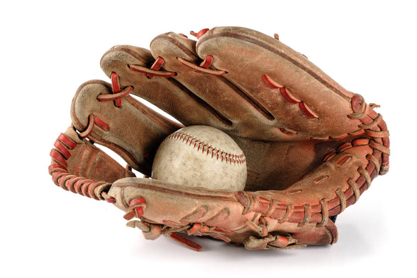 baseball käsine yli valkoinen
 - Valokuva, kuva