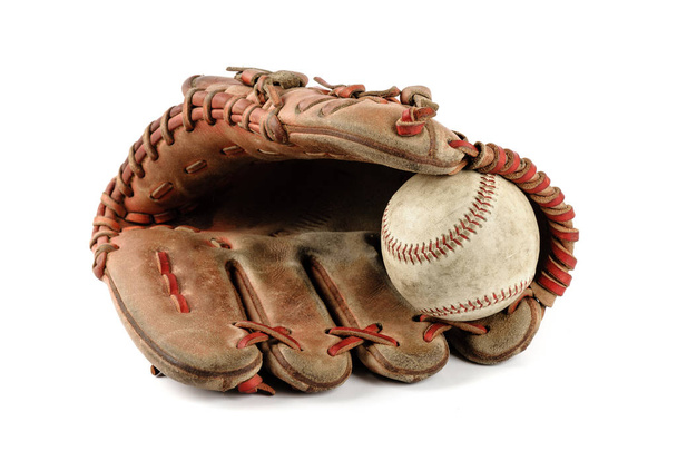 baseball glove over white - Fotografie, Obrázek