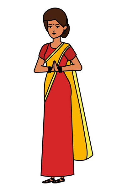 красивая женщина с характером индейца
 - Вектор,изображение