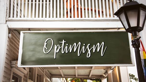Ulica znak do optymizmu - Zdjęcie, obraz
