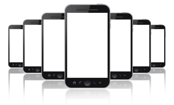 Mobiltelefone isoliert auf weißem Hintergrund - Foto, Bild