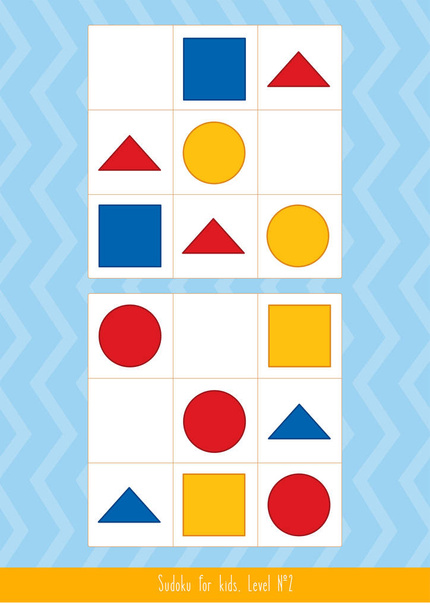 Sudoku für Kinder. Stufe 2. - Vektor, Bild