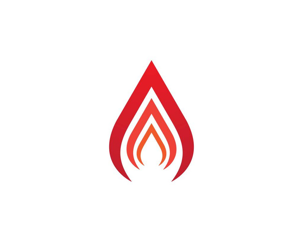 ateş alev logosu şablonu - Vektör, Görsel