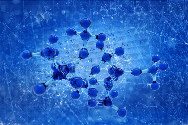 Struktura molekularna komórki. ilustracja 3D - Zdjęcie, obraz