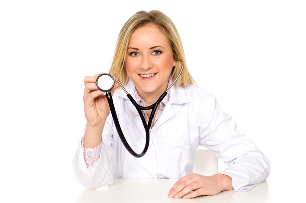 Woman doctor, portrait - Fotoğraf, Görsel