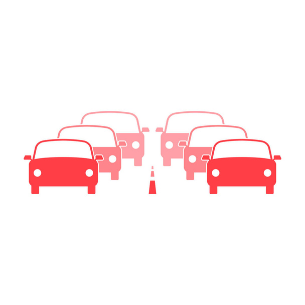 Verkeersopstopping, pictogram - Vector, afbeelding