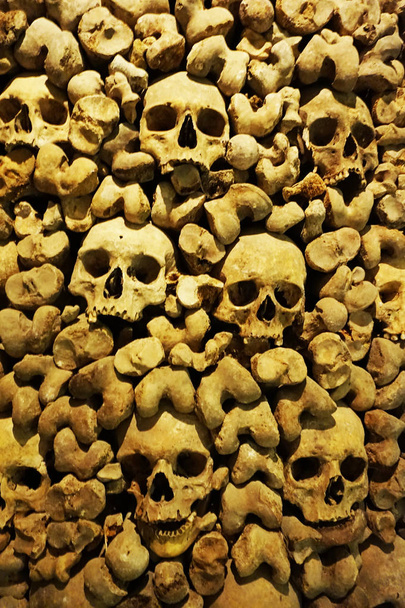 Ludzkie kości i czaszki jako piracka tekstura - Zdjęcie, obraz