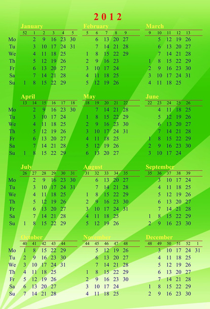 Зеленый календарь 2012
 - Фото, изображение