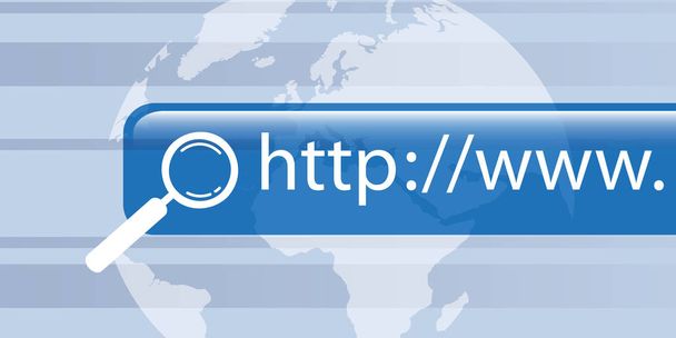 búsqueda en Internet red global digital
 - Vector, Imagen