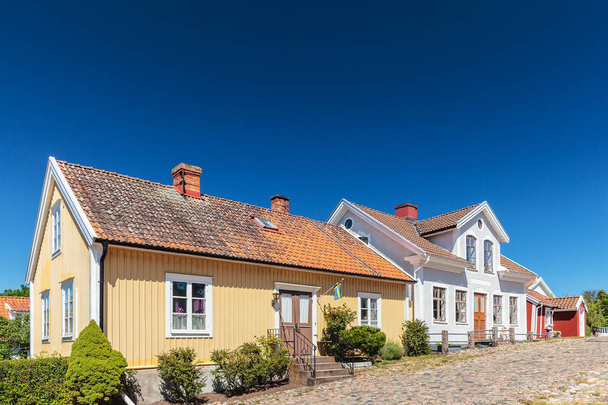 Old Swedish houses in Pataholm - Zdjęcie, obraz