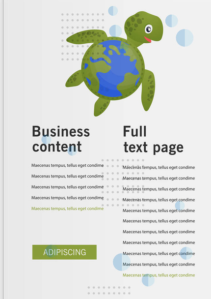 Brochure cover gebruikt in marketing en reclame het idee milieubescherming - Vector, afbeelding