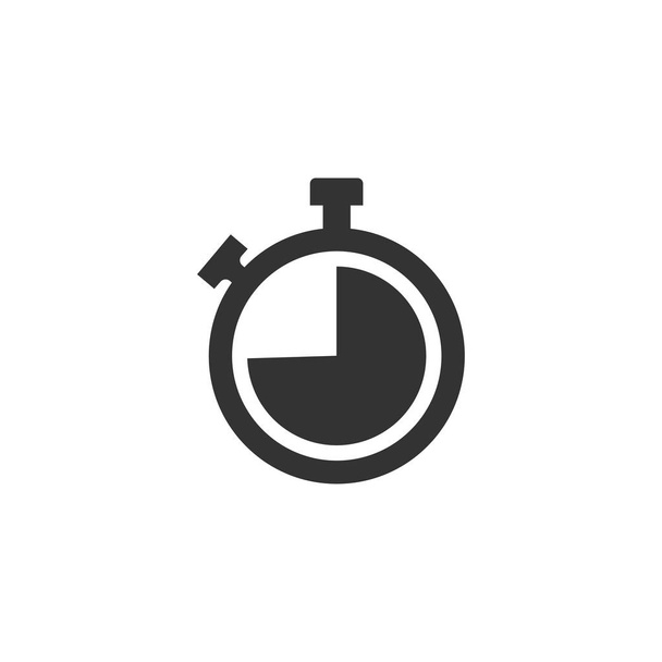 Timer, clock, time, icon. Vector illustration, flat design. - ベクター画像