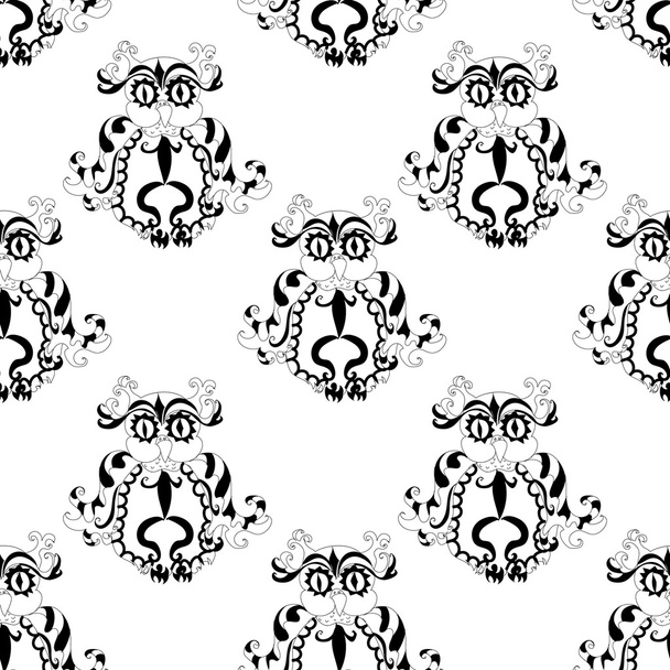 Owl seamless pattern - Вектор,изображение