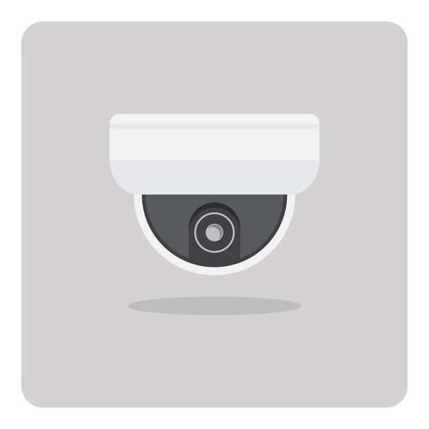 Векторний дизайн плоского значка, закрити схему телебачення (CCTV камери) на ізольованому фоні. - Вектор, зображення