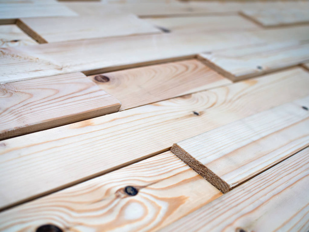 Decorative panels assembled from the boards of natural wood - Foto, immagini