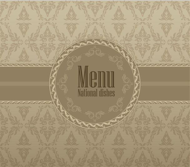 Restaurant menu ontwerp. nationale gerechten. vectorillustratie - Vector, afbeelding