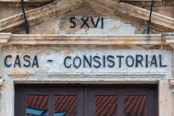 Câmara Municipal Espanhola sinal de Câmara Municipal s. XVI
. - Foto, Imagem