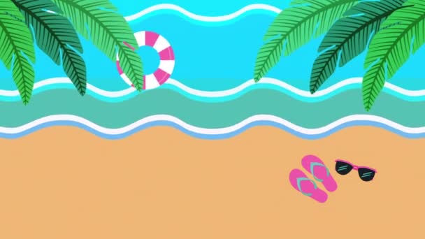 zomertijd zee scène - Video