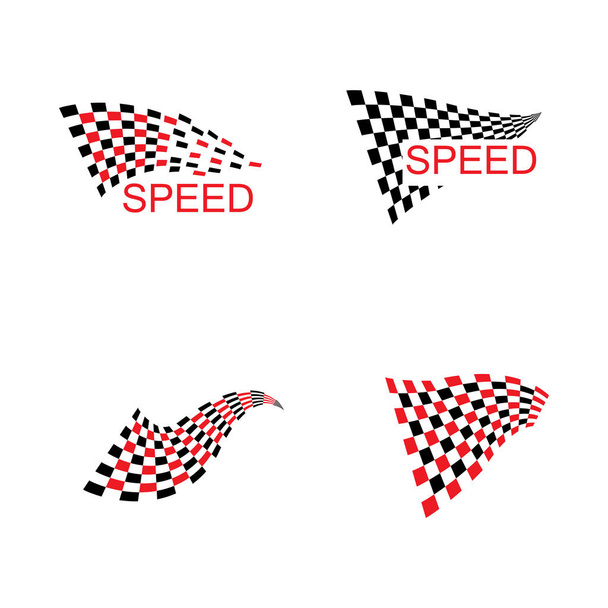 Diseño del icono de bandera de carrera
 - Vector, imagen
