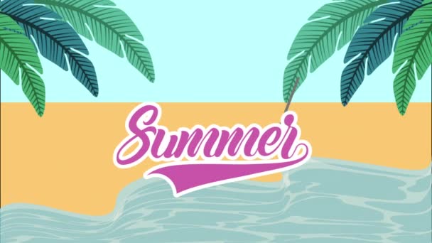 zomertijd zee scène - Video