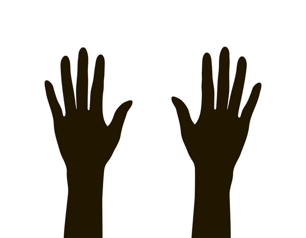 Hands silhouette - Vector, Image