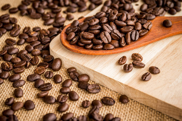 Close up of coffee beans on the table - Photo, Image