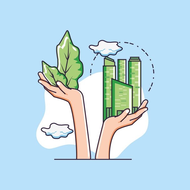 City and sustainability design vector ilustration - Vector, Image