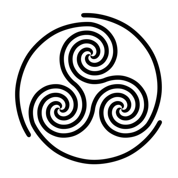 Triskelion símbolo icono con un fondo blanco
 - Foto, imagen