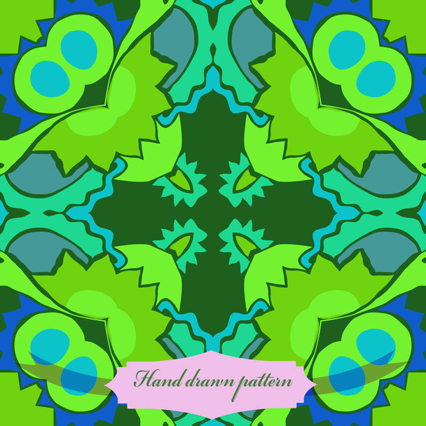 Circular seamless pattern of floral motif, simply vector illustration   - Vetor, Imagem
