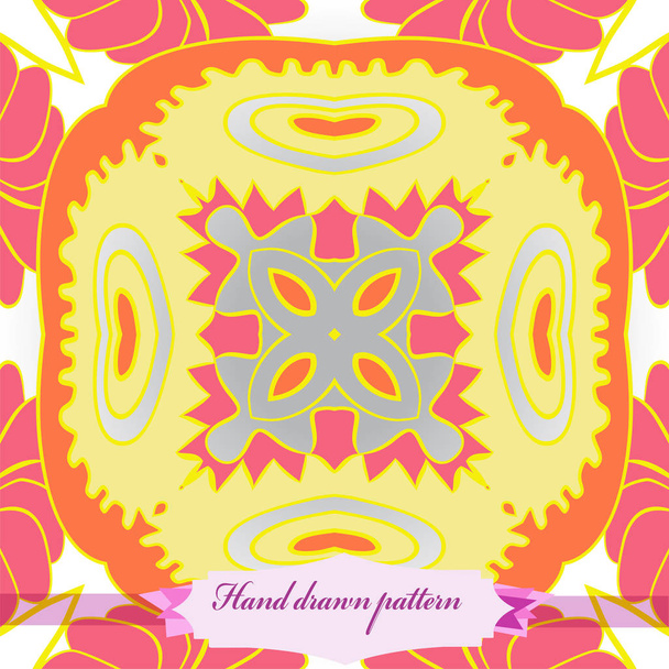 Circular seamless pattern of floral motif, simply vector illustration   - Vettoriali, immagini
