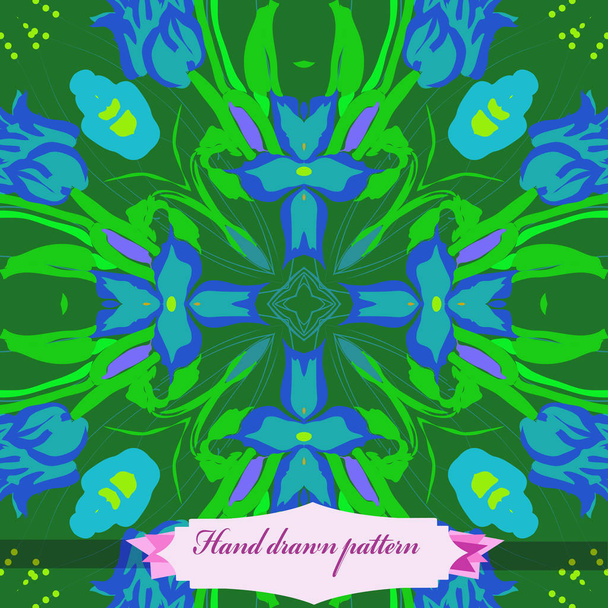 Circular seamless pattern of floral motif   - Wektor, obraz
